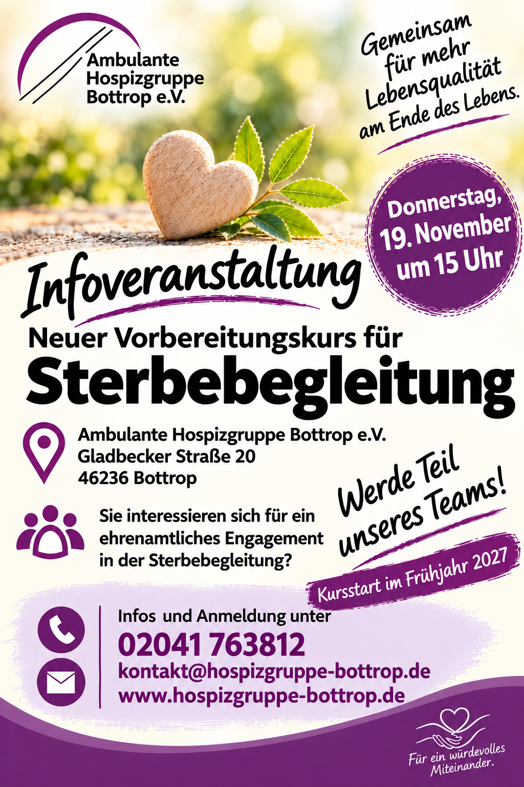 Plakat 31.10.2026 Vorsorgetag - Infos zu Patientenverfügung und Vorsorgevollmacht